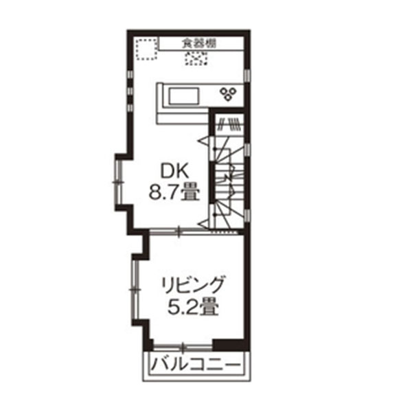 【3階建て＋ロフト】13坪の狭小住宅の画像「間取り」